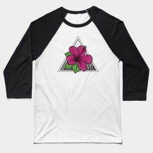 Tropical Hibiscus Flora Baseball T-Shirt